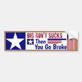 Pegatina Para Coche #BigGovernment (el gobierno grande) es una mierda,