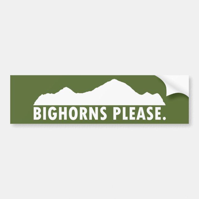 Pegatina Para Coche Bighorns Please (Frente)