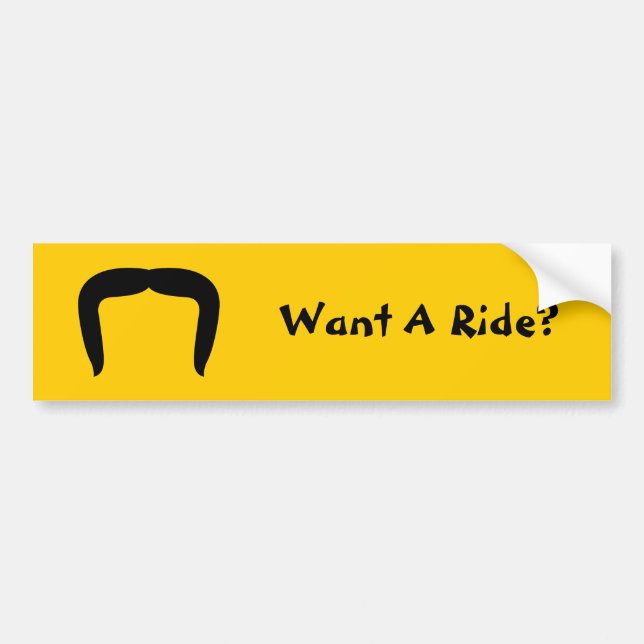 Pegatina Para Coche Bigote de herradura (Frente)