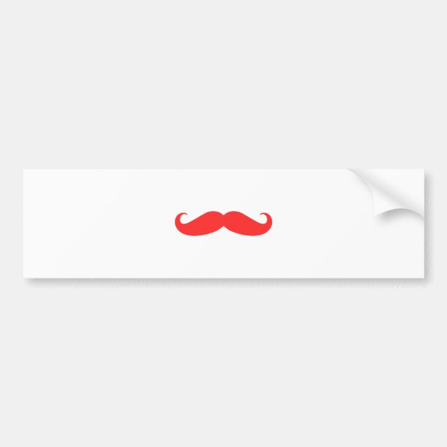 Pegatina Para Coche Bigote rojo Stache para el navidad (Frente)