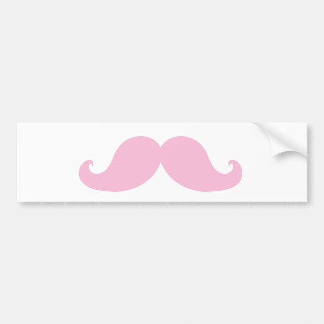 Pegatina Para Coche Bigote rosado femenino (Frente)