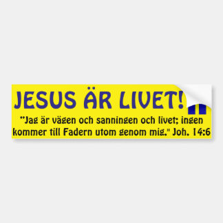 Pegatina Para Coche Bildekal, Sverige, Jesus är Livet.