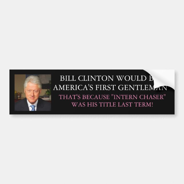 PEGATINA PARA COCHE BILL CLINTON (Frente)