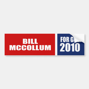 PEGATINA PARA COCHE BILL MCCOLLUM PARA EL GOBERNADOR