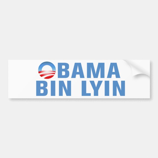 Pegatina Para Coche Bin Lyin de Obama (Frente)