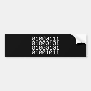 PEGATINA PARA COCHE BINARY GEEK
