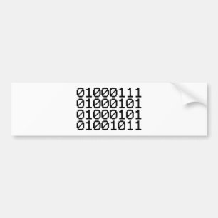 PEGATINA PARA COCHE BINARY GEEK