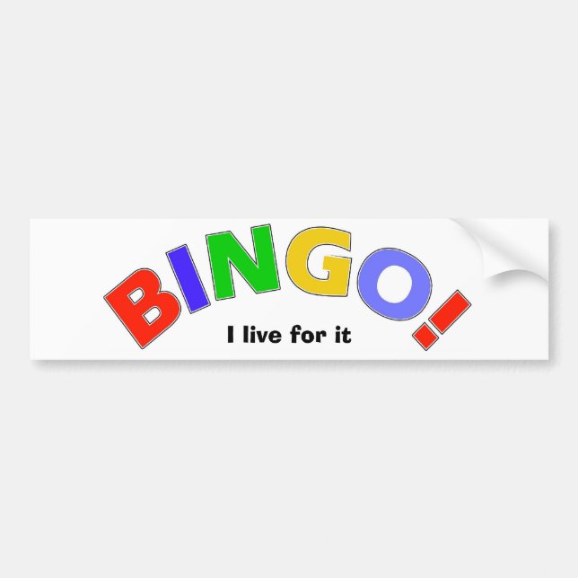 Pegatina Para Coche Bingo (Frente)