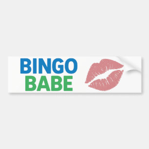Pegatina Para Coche Bingo Babe lindo y confiado amante del bingo