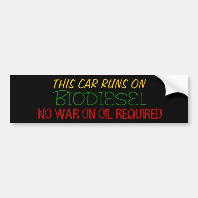 Pegatina Para Coche Biodiesel (Frente)