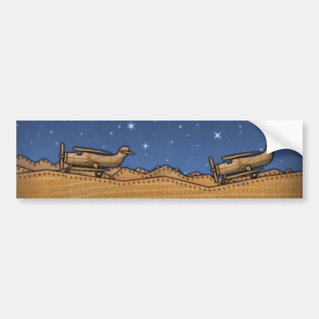 Pegatina Para Coche BiPlane (Frente)