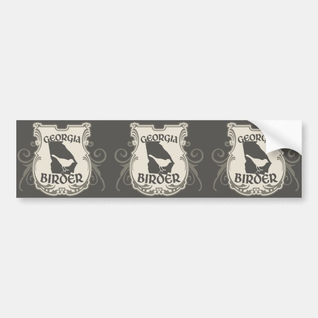 Pegatina Para Coche Birder de Georgia (Frente)