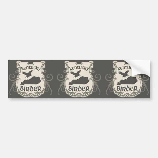 Pegatina Para Coche Birder de Kentucky (Frente)