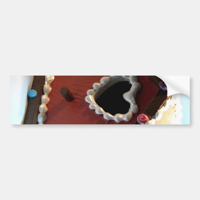Pegatina Para Coche Birdhouse del pan de jengibre (Frente)
