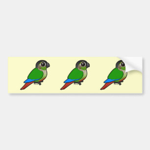 Pegatina Para Coche Birdorable Conure Verde-cheeked