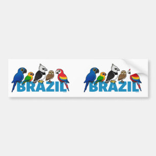Pegatina Para Coche Birdorable el Brasil