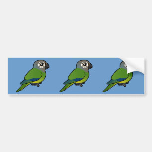 Pegatina Para Coche Birdorable Oscuro-dirigió Conure