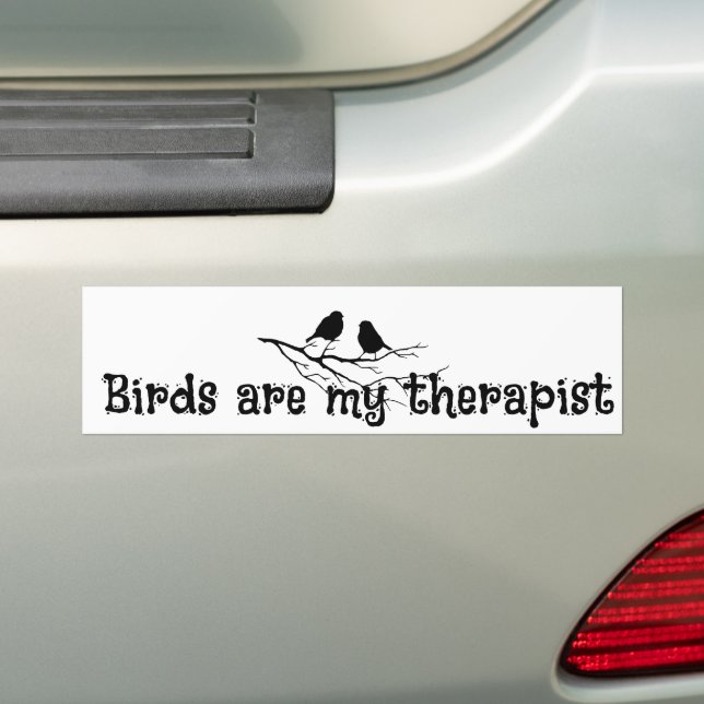 Pegatina Para Coche Birds are my Therapist Fun Quote Birder (en coche)