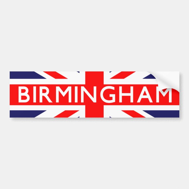 Pegatina Para Coche Birmingham: Bandera británica (Frente)