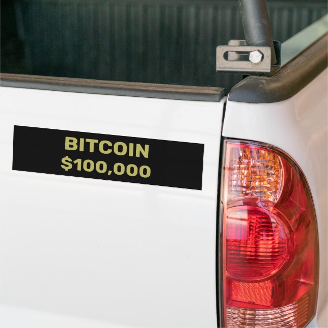 Pegatina Para Coche Bitcoin 100000 Celebración (En Camión)