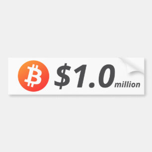 Pegatina Para Coche Bitcoin $1.000.000 Un Millón