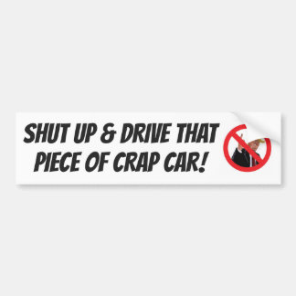 PEGATINA PARA COCHE BLABBER-MOUTH-TEXTERS BUMPER STICKER "APAGADO..."