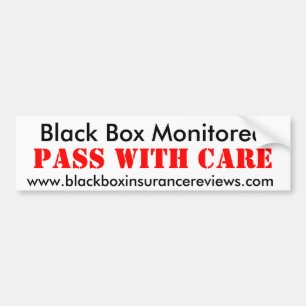 Pegatina Para Coche Black Box supervisó - pase con cuidado
