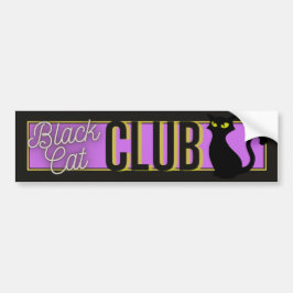 Pegatina Para Coche Black Cat Club Bumper Sticker