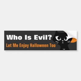 Pegatina Para Coche Black Cat Halloween Bumper Sticker