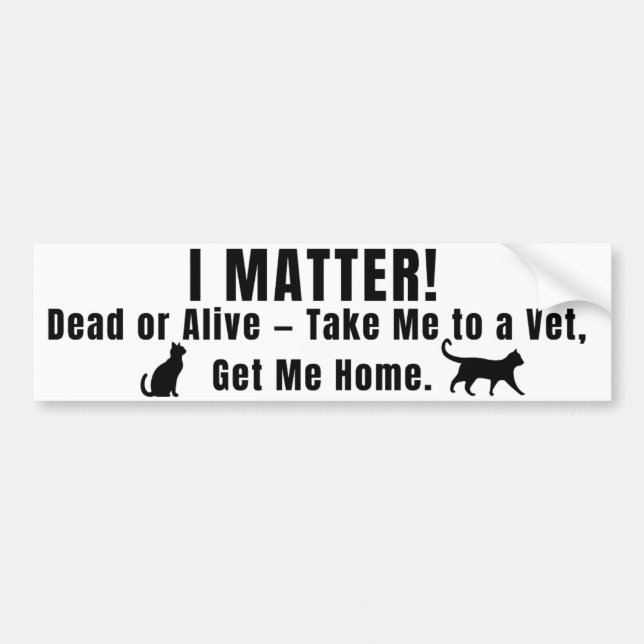 Pegatina Para Coche Black Font "I Matter" Bumper Sticker (Frente)