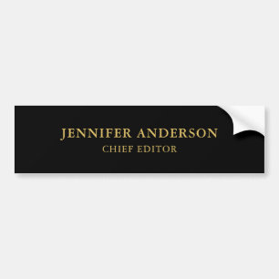 Pegatina Para Coche Black Gold Colors Profesional Trendy Modern Plain