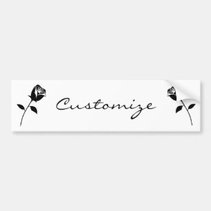 Pegatina Para Coche Black Rose Valentine Flower Thunder_Cove