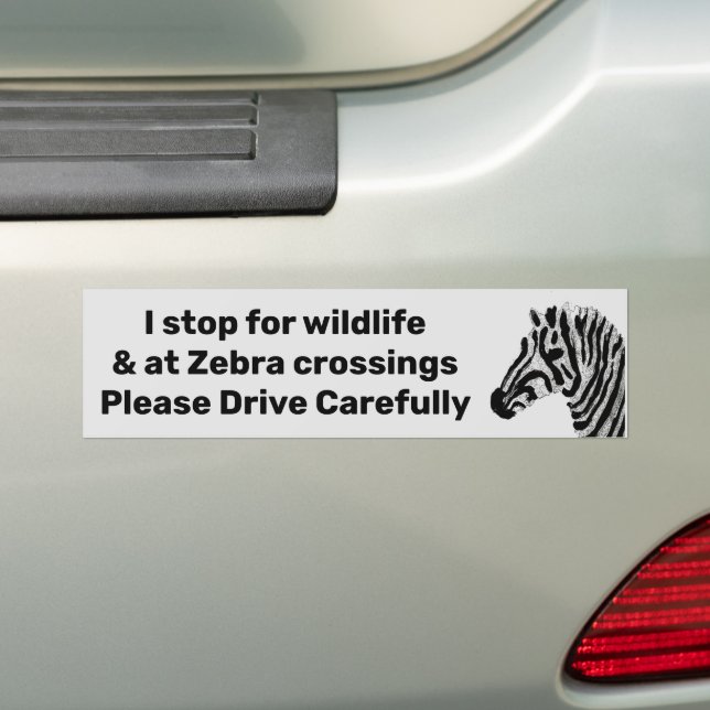 Pegatina Para Coche Black White Zebra Wildlife Drive (en coche)