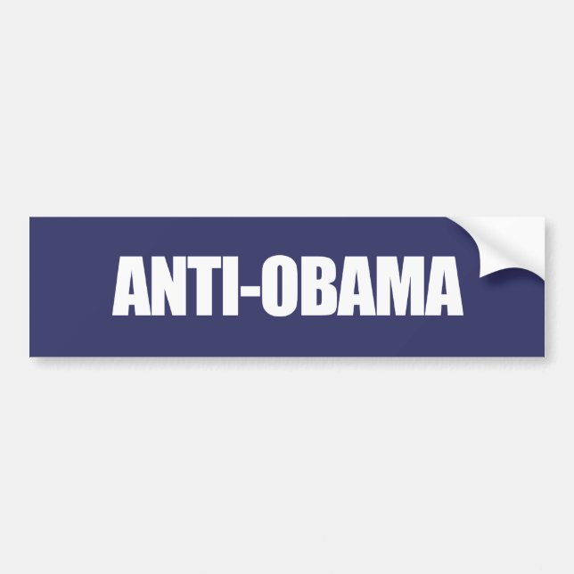 Pegatina Para Coche Blanco de Anti-Obama - de AntiObama (Frente)