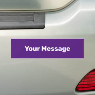 Pegatina Para Coche Blanco morado real simple tu mensaje texto