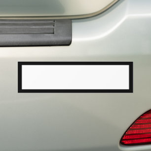 Pegatina Para Coche Blanco simple con borde negro