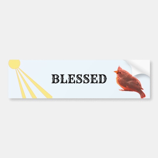Pegatina Para Coche Blessed Bird (Frente)
