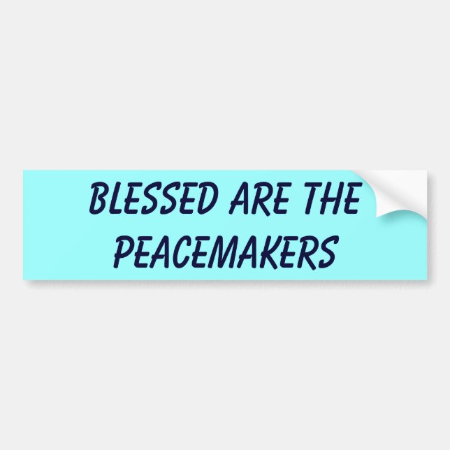 Pegatina Para Coche Blessed es los pacificadores (Frente)