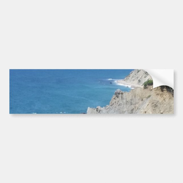 Pegatina Para Coche Block Island Bluffs - Isla Block, Isla Rhode (Frente)