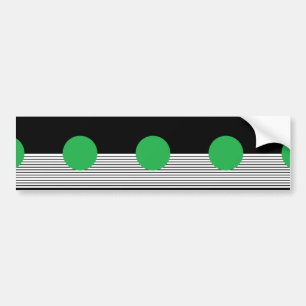 Pegatina Para Coche Bloqueo de color blanco negro y círculo verde