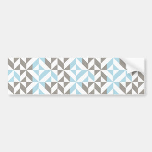 Pegatina Para Coche Blue and Silver Geometric ZigZag