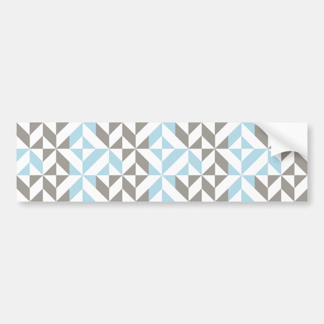 Pegatina Para Coche Blue and Silver Geometric ZigZag (Frente)