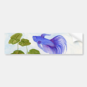 Pegatina Para Coche Blue Betta Fish