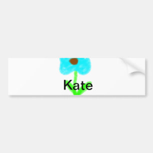Pegatina Para Coche Blue green watercolor add your name text custom