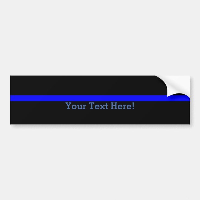 Pegatina Para Coche Blue Line fino simbólico personaliza esto (Frente)