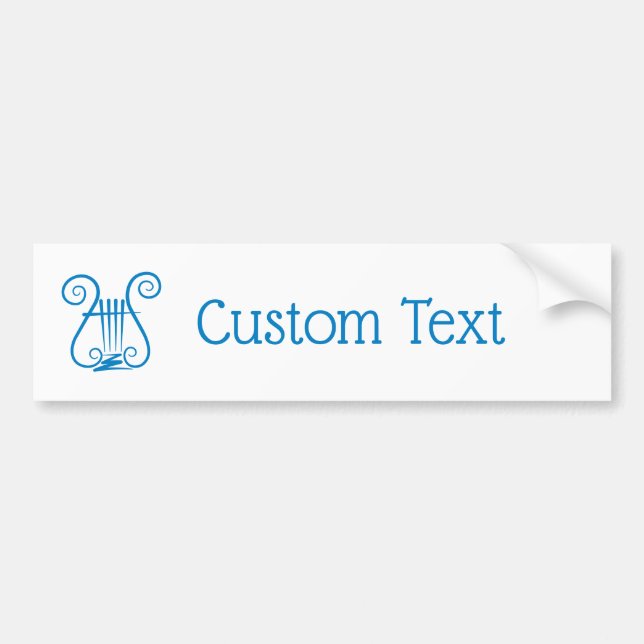 Pegatina Para Coche Blue Lyre (Frente)