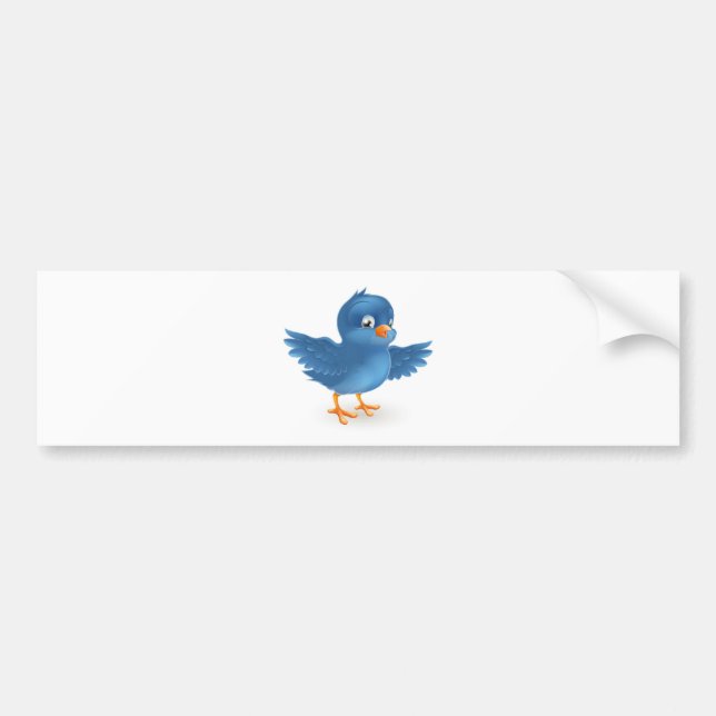 Pegatina Para Coche Bluebird feliz (Frente)