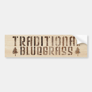 Pegatina Para Coche Bluegrass tradicional en la madera