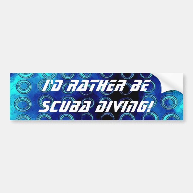 Pegatina Para Coche ¡bluetexture, sería bastante buceo con escafandra! (Frente)