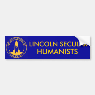 Pegatina Para Coche blueyellowlsh2, LINCOLN SECULAR, HUMANISTAS